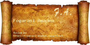 Fogarasi Amadea névjegykártya
